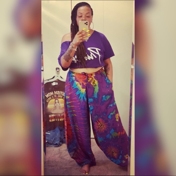 Tye Die Harem Pants -Purple - Picture 2 of 7